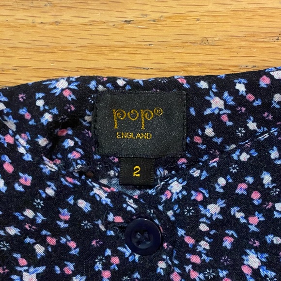 FLORAL Spring Button-Down Dress w/ Cinch Back - Size 2 - Picture 3 of 7